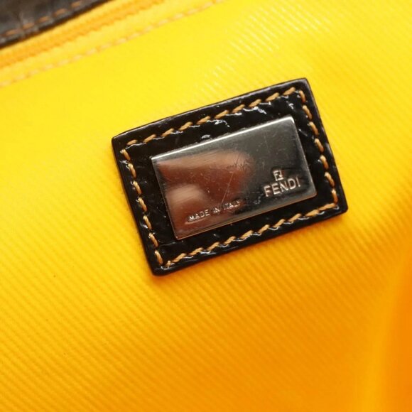 FENDI Zucca Canvas Tote Bag Black Brown Auth 121138 - Picture 10 of 16